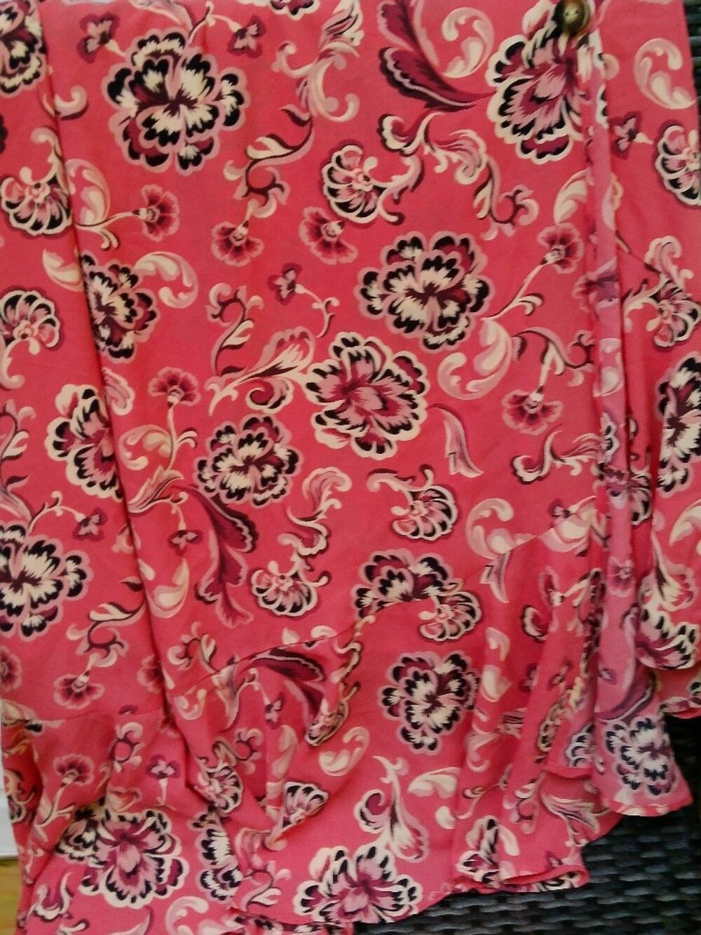 Who What Wear Skirt Women's Size 12  Coral Floral Asymmetrical NWOT